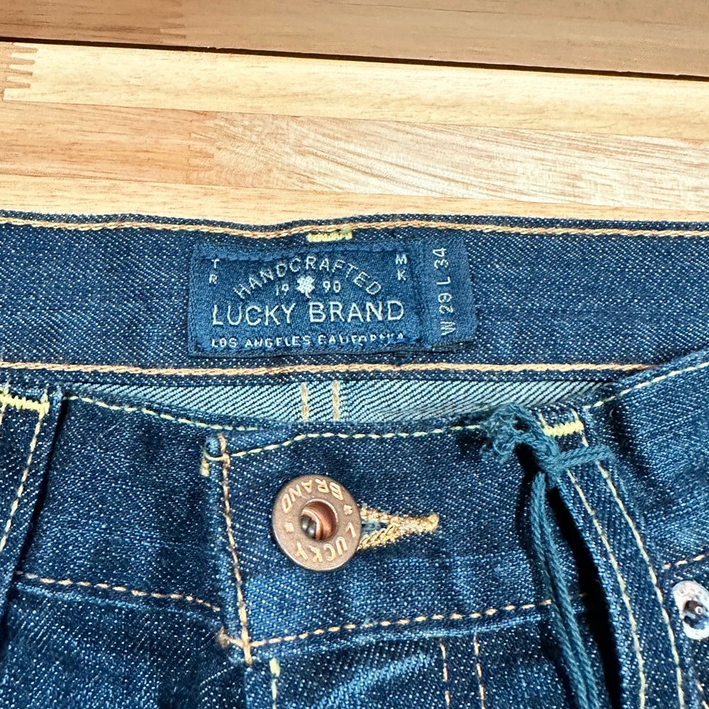 NWT Men’s Lucky Brand W 29 L 34 Dark Blue Jeans - Picture 6 of 7